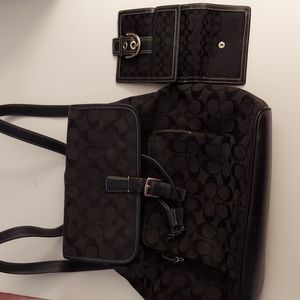 VINTAGE BLACK COACH BACKPACK